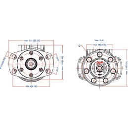 Motor cu angrenaj orbital, arboreØ25, 4-L,scurgere ulei