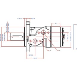 Motor orbital, arbore Ø32- 4-L-Lec
