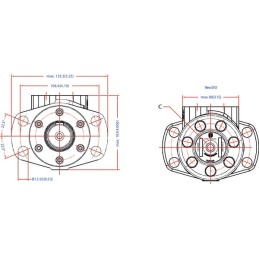 Motor orbital, arbore Ø32- 4-L-Lec