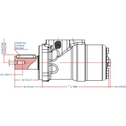 Motor orbital, arbore Ø32- 4-L-Lec