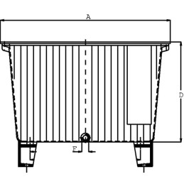 Alu Recipient ulei 44 ltr fără capac