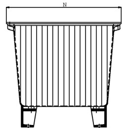 Alu Recipient ulei 44 ltr fără capac