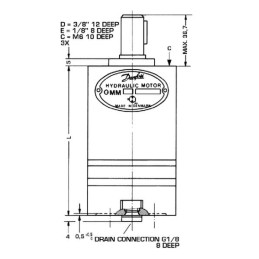 Motor orbital, arbore Ø16 lateral