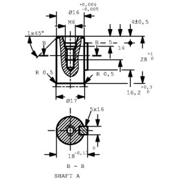 Motor orbital, arbore Ø16 lateral