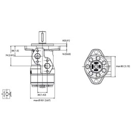 Ax motor orbital, diametru 25, A2