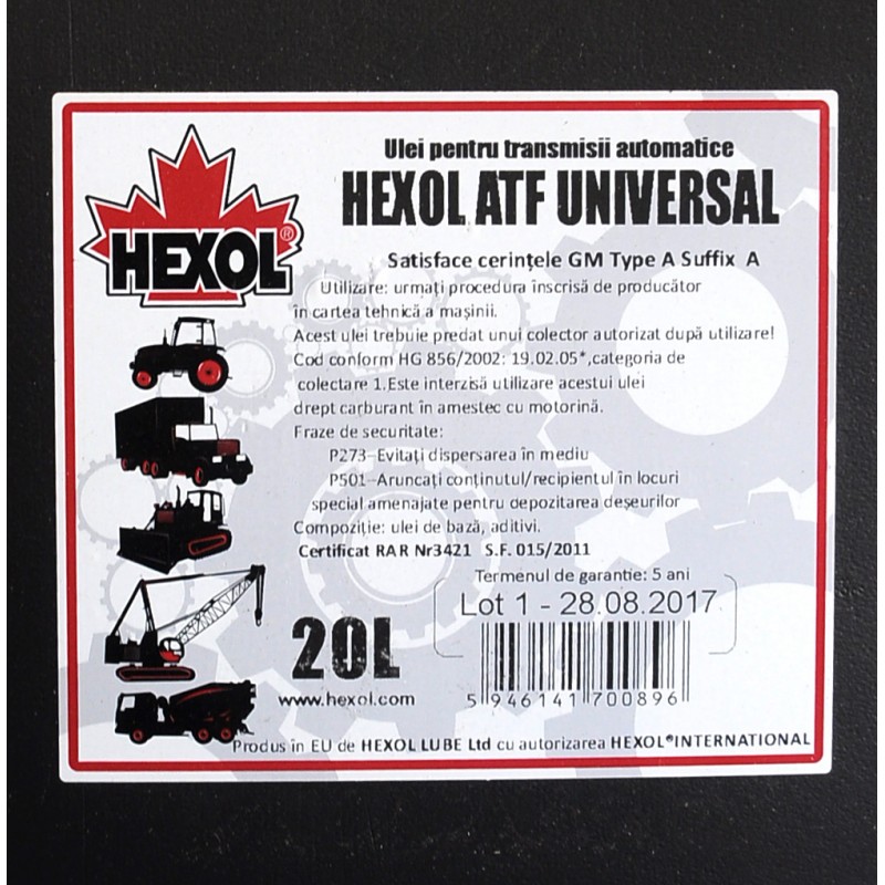 Ulei Hexol ATF Universal 20L
