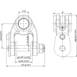 Articulaţie BR 1 80/45 bolțuri 25