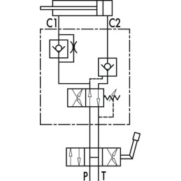 Supapă plug reversibil VRA SE piston 60-80mm