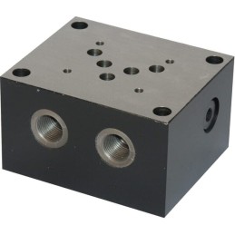 Placă de bază ES 5-B-1/2-LLY racord lateral AB+PT