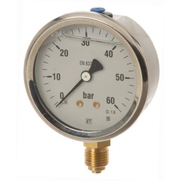 Manometru Ø63 0-60bar ¼" jos