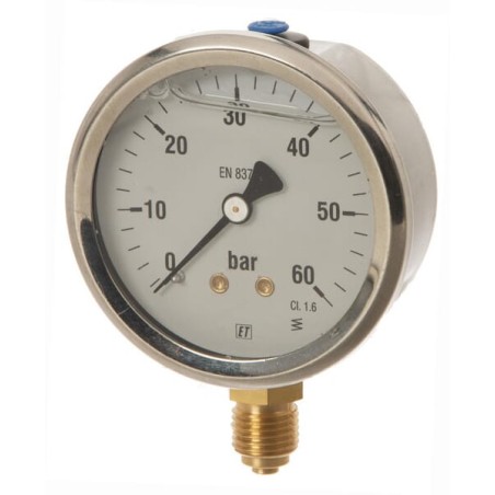 Manometru Ø63 0-60bar ¼" jos