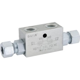 Supapă de retur cu comandă geamănă VBPDE-2, G3/8" - M18 x 1,5 12L