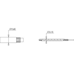 Cablu cu cap sferic 2500 mm