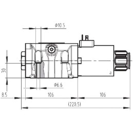 Ventil de comandă NG10, 320bar, 24V