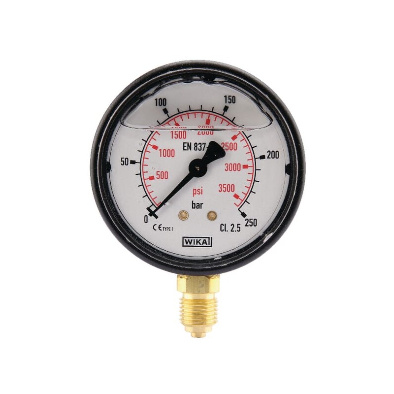Manometru Ø63 0-250bar ¼" jos