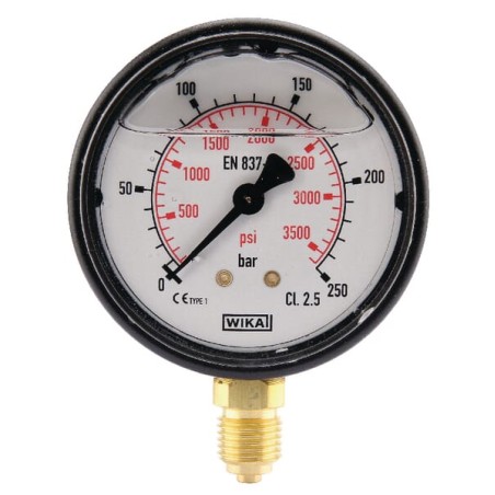 Manometru Ø63 0-250bar ¼" jos