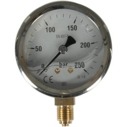 Manometru Ø63 0-250bar ¼" jos
