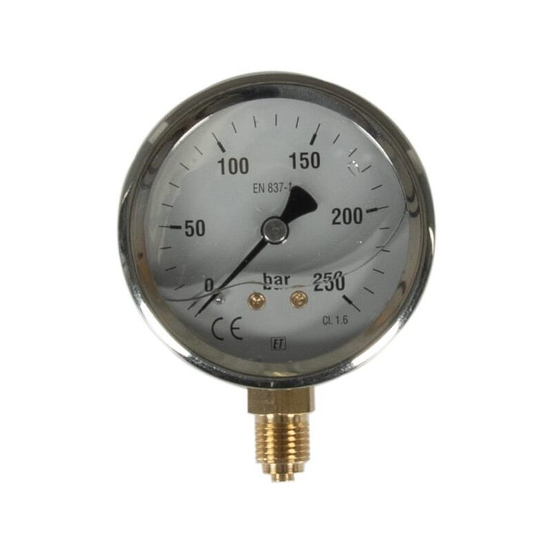 Manometru Ø63 0-250bar ¼" jos