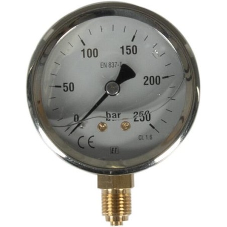 Manometru Ø63 0-250bar ¼" jos