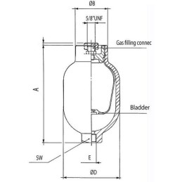 Acumulator hidraulic 3,0ltr, 250bar