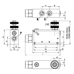 Valvă de control al fluxului cu 3 căi 90–150 ST