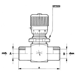 Supapă cu clapetă M-08-PV-P-V-1/2