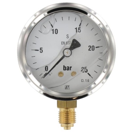 Manometru Ø63 0-25bar ¼" jos