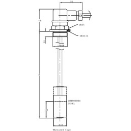 Indicator nivel 1Fl/1"BSP 200 mm
