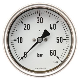 Manometru Ø100 0-60bari  1/2" spate