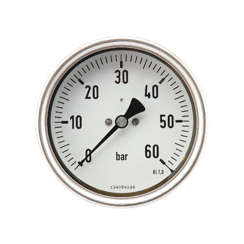 Manometru Ø100 0-60bari  1/2" spate