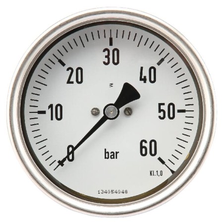 Manometru Ø100 0-60bari  1/2" spate