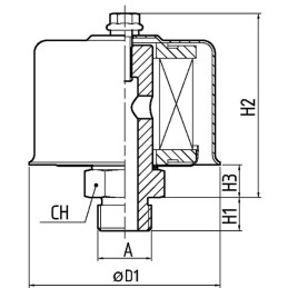 Filtru de ventilație 3/4" 10 µm
