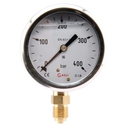Manometru Ø63 0-400bar ¼" jos