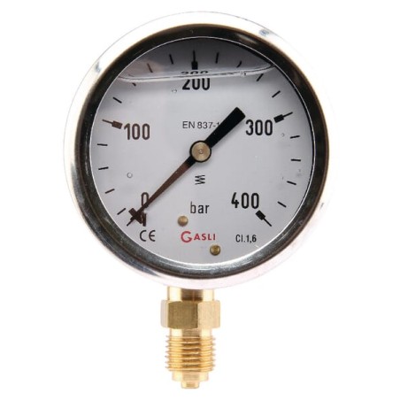 Manometru Ø63 0-400bar ¼" jos