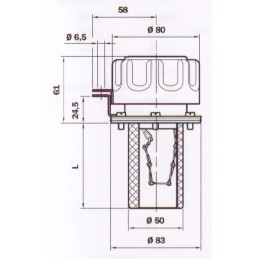 Capac de umplere TA80 cu filtru