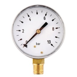 Manometru Ø63 0-10bar ¼" jos