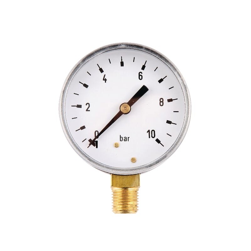 Manometru Ø63 0-10bar ¼" jos