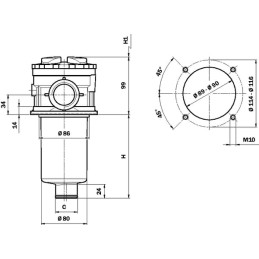Filtru de retur MPT114-3S-A-G3-A25
