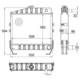 Radiator potrivit pentru Case-IH