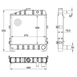 Radiator potrivit pentru Case-IH