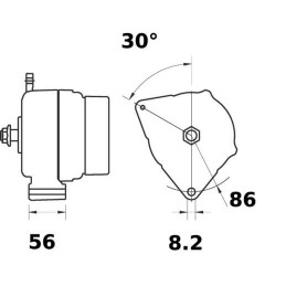 Alternator 14V 120A AAK5732 Mahle