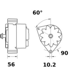 Alternator 14V 120A