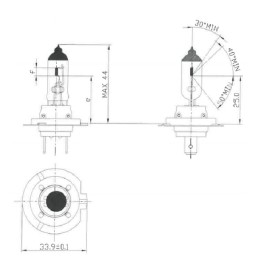 Bec 12V 55W PX26d H7 cu durată lungă de utilizare