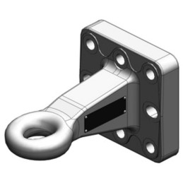 Inel de remorcare cu flanșă Hitchring 50mm