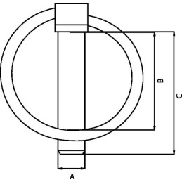 Bolț cu inel 8x45mm Kramp