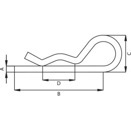 Splint R cu buclă 8mm Kramp
