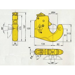 Cârlig cuplaj inferior, tip C1, cat. 3l