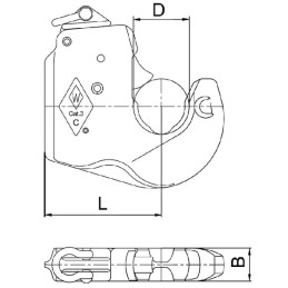 Cârlig cuplaj inferior, tip C1, cat. 3l
