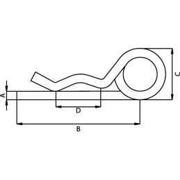 Splint R cu buclă 7mm Kramp