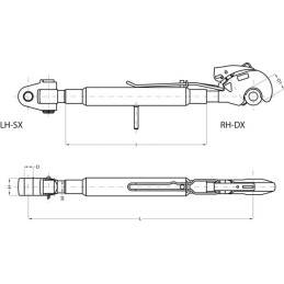 Tirant central cu furcă/cârlig 400, M36 cat.3/3 CBM